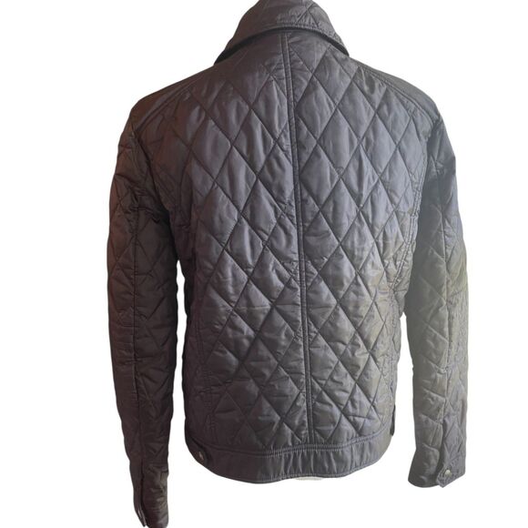 Banana Republic Womens Black Quilted Puffer Jacket SMALL Classic Utility Casual - Picture 3 of 14